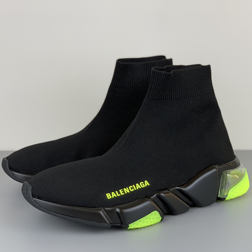 Green balenciaga speed trainer hotsell