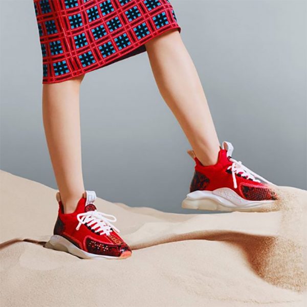 Versace Cross Chainer Sneakers Red